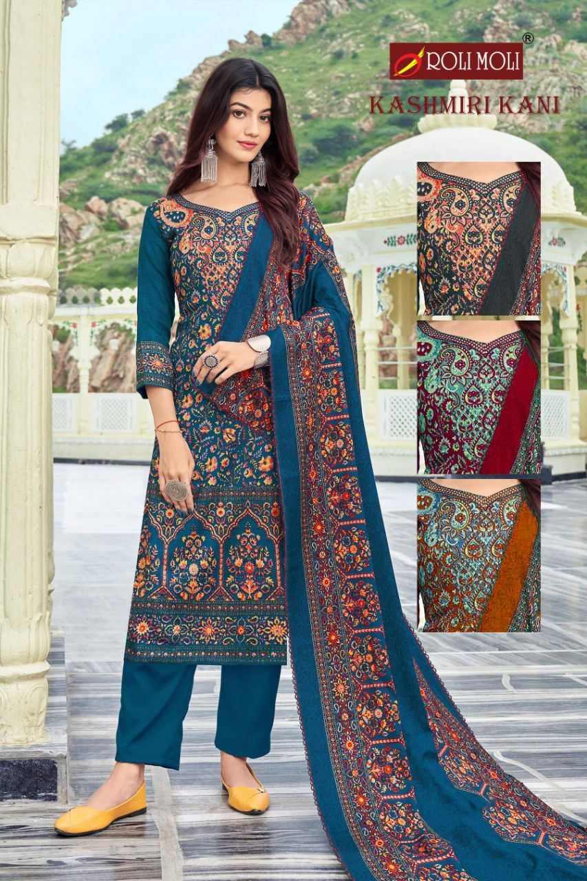 Roli Moli KK 1 Ready Made Ethnic Wear Designer Pashmina Dress Collection